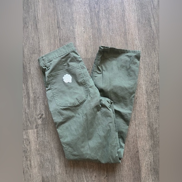 Lee Pants - Lee Green Straight Leg Pants Durable Cotton